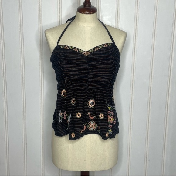 Free People Sweet Safari Halter Tank 605 - Picture 2 of 10